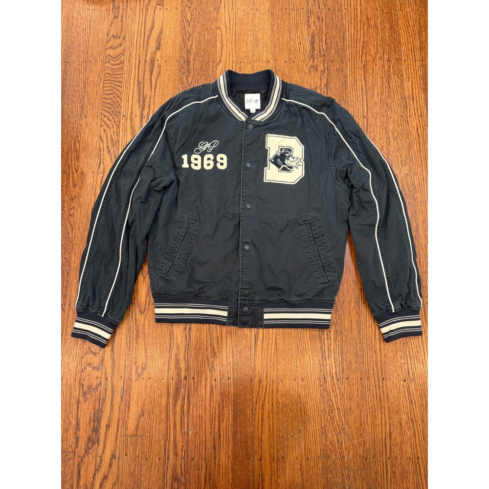 Gap x The Brooklyn Circus BKC Varsity Jacket Black Mens M Collegiate